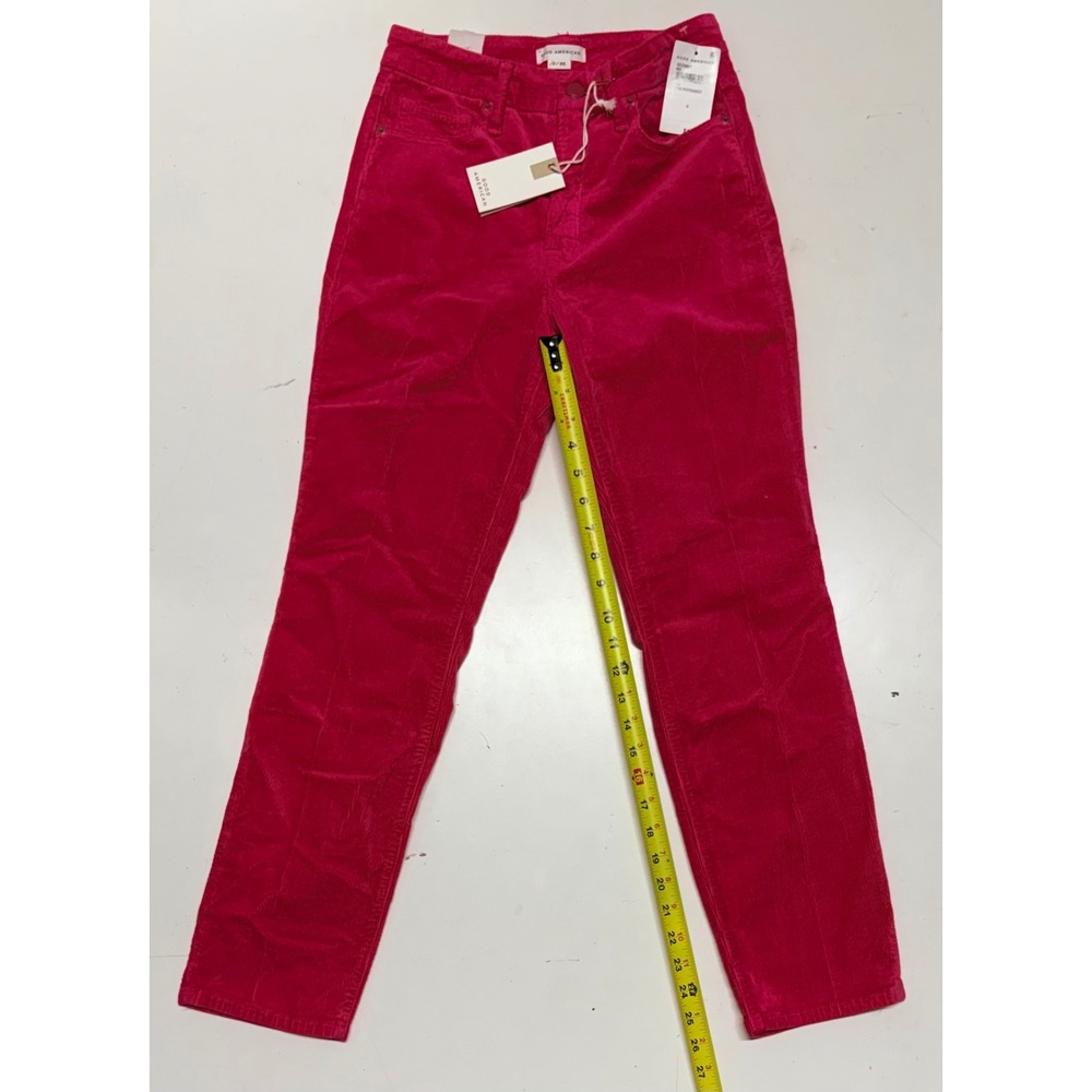 GOOD AMERICAN LOVE POTION SIZE 0 25 CORDUROY PANTS‎ STRAIGHT LEG NEW